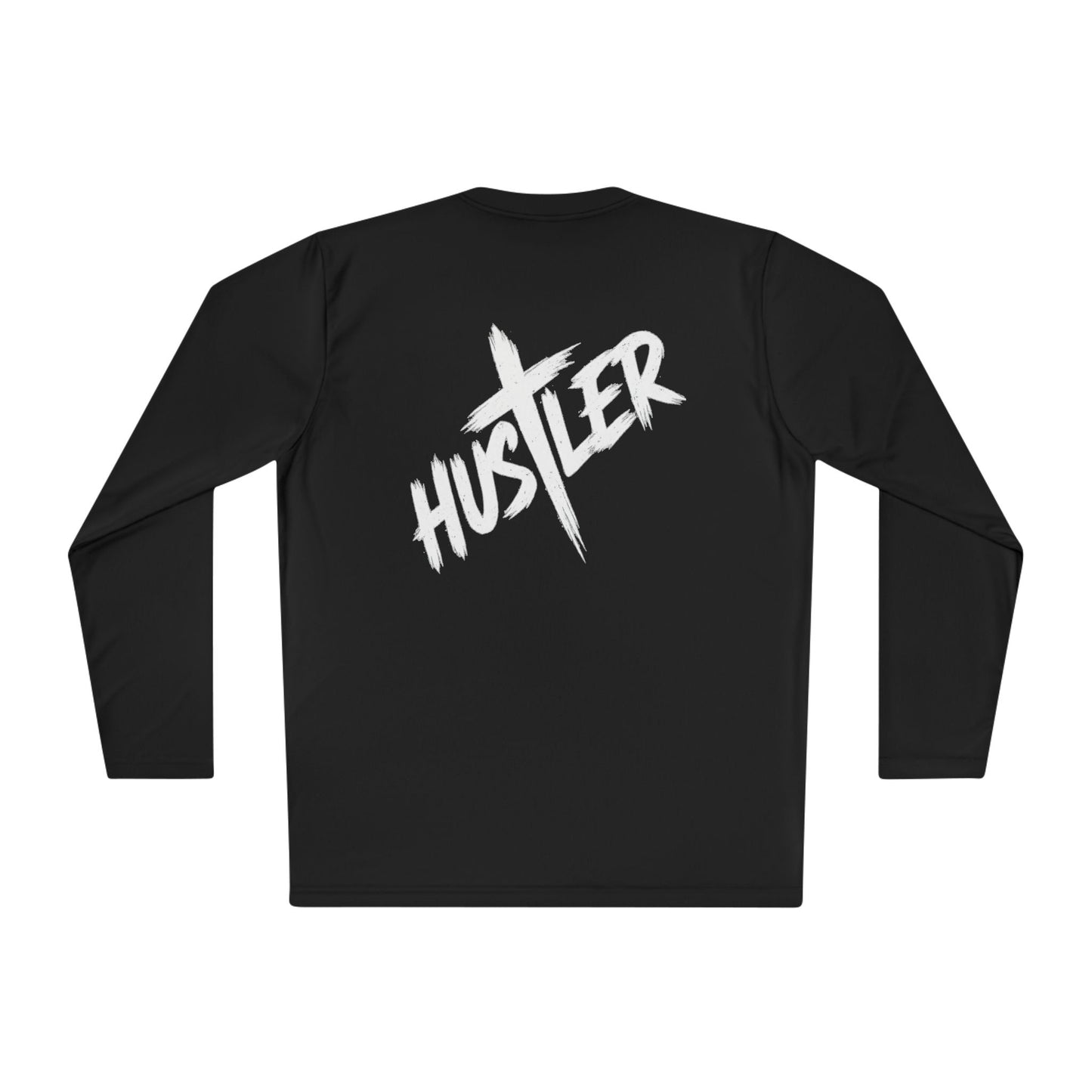 Unisex Long Sleeve Hustler Tee, Motivational Athletic Shirt, gifts for hustlers, casual wear, street style fashion, workout apparel