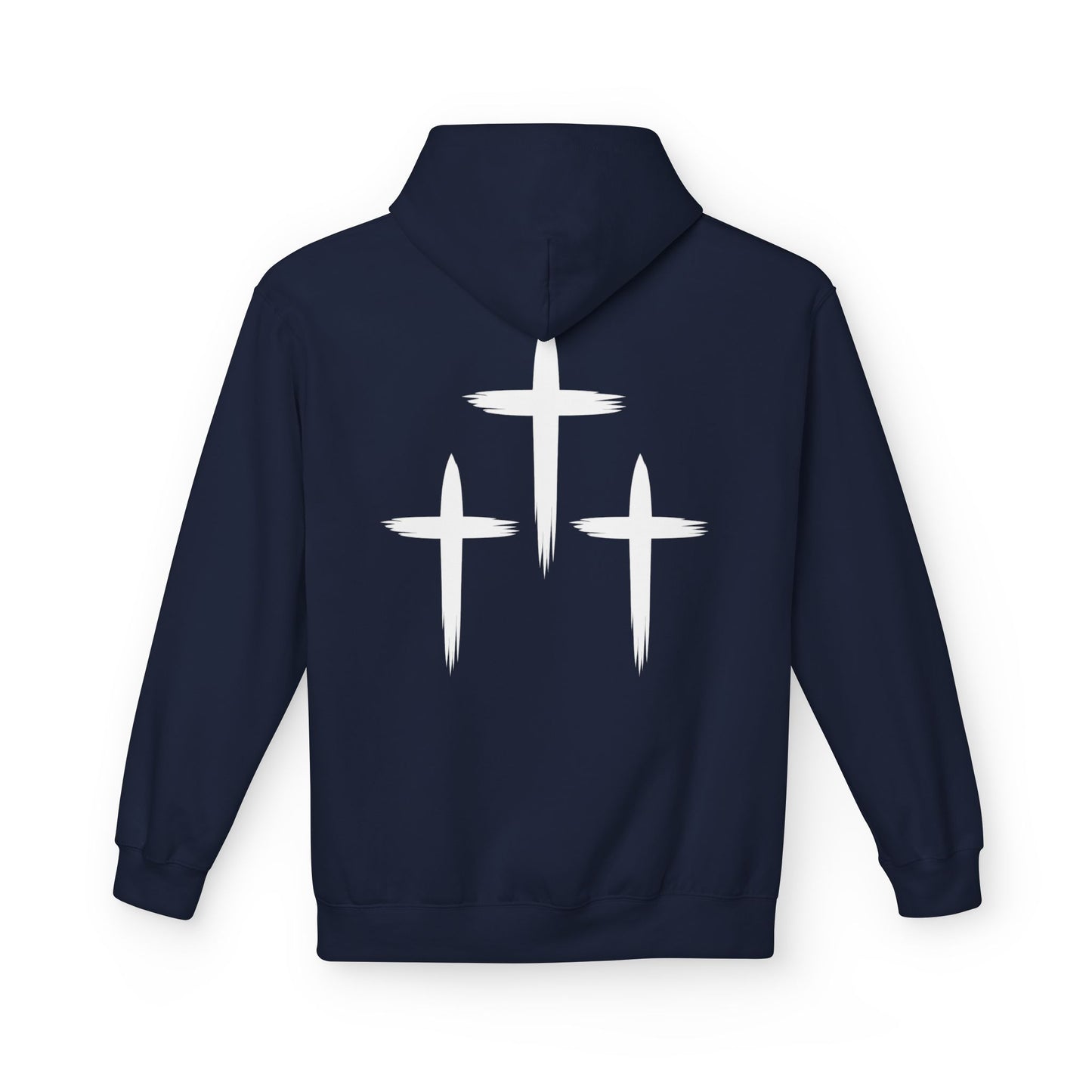 Faith-Inspired Unisex Fleece Hoodie with Cross Design | Cozy Religious Apparel | Perfect for Church, Gifts, Casual Wear