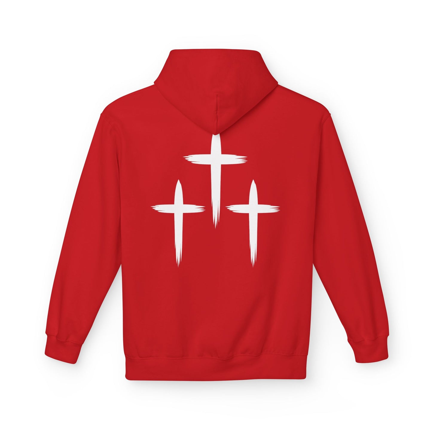 Faith-Inspired Unisex Fleece Hoodie with Cross Design | Cozy Religious Apparel | Perfect for Church, Gifts, Casual Wear