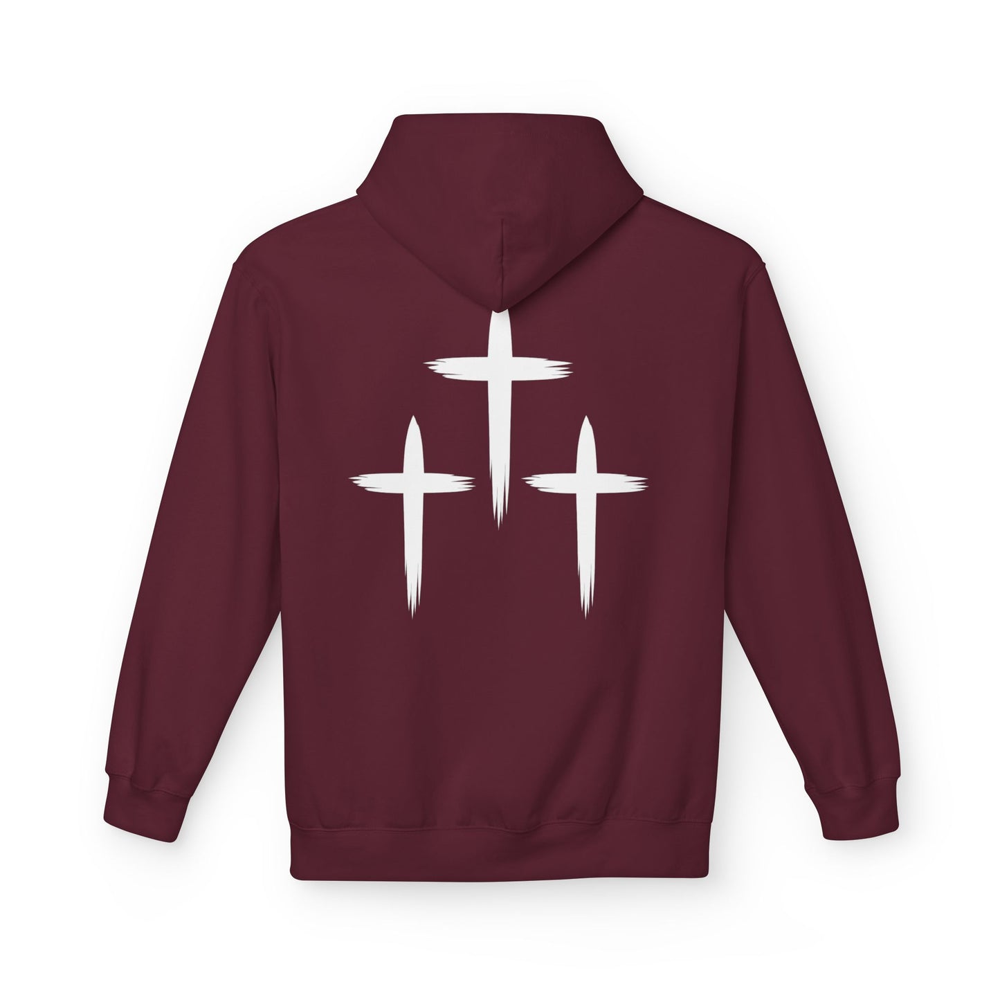 Faith-Inspired Unisex Fleece Hoodie with Cross Design | Cozy Religious Apparel | Perfect for Church, Gifts, Casual Wear