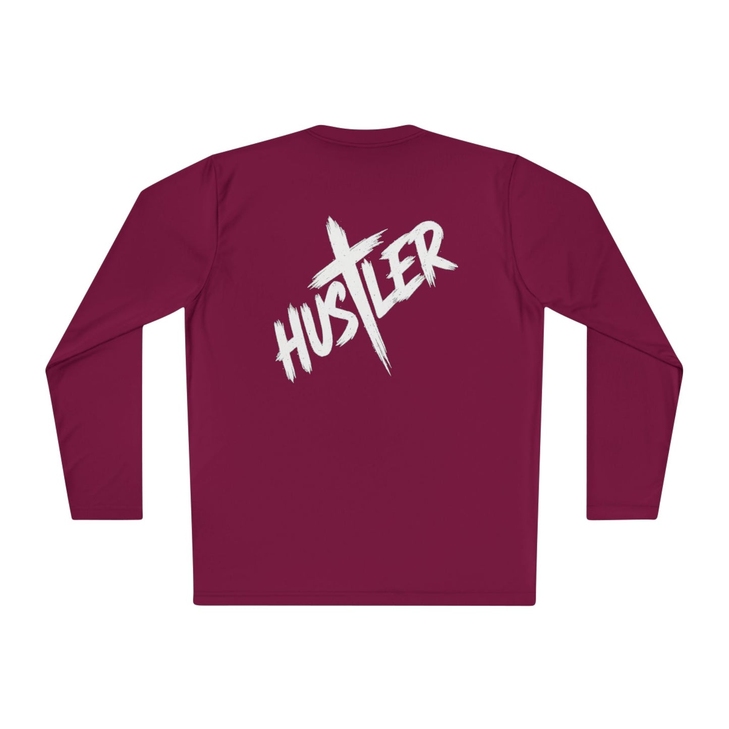 Unisex Long Sleeve Hustler Tee, Motivational Athletic Shirt, gifts for hustlers, casual wear, street style fashion, workout apparel