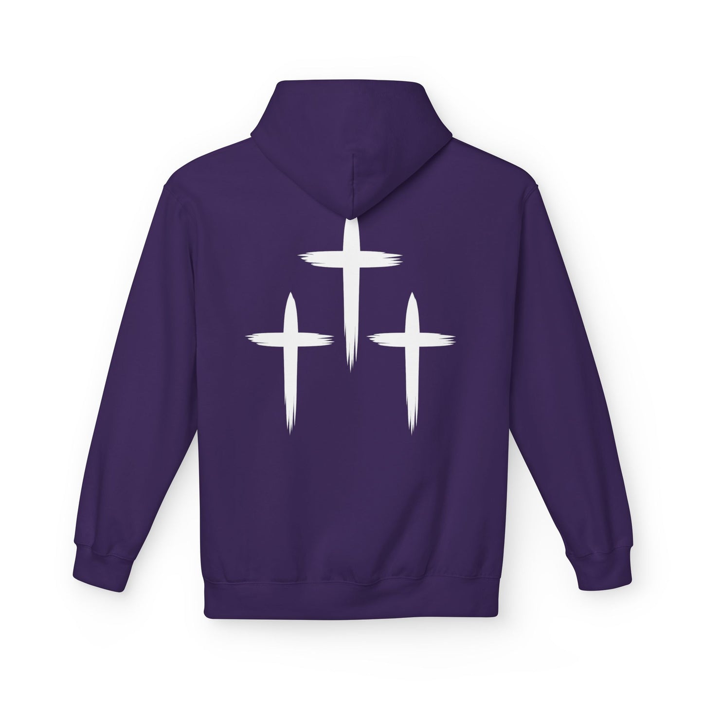 Faith-Inspired Unisex Fleece Hoodie with Cross Design | Cozy Religious Apparel | Perfect for Church, Gifts, Casual Wear