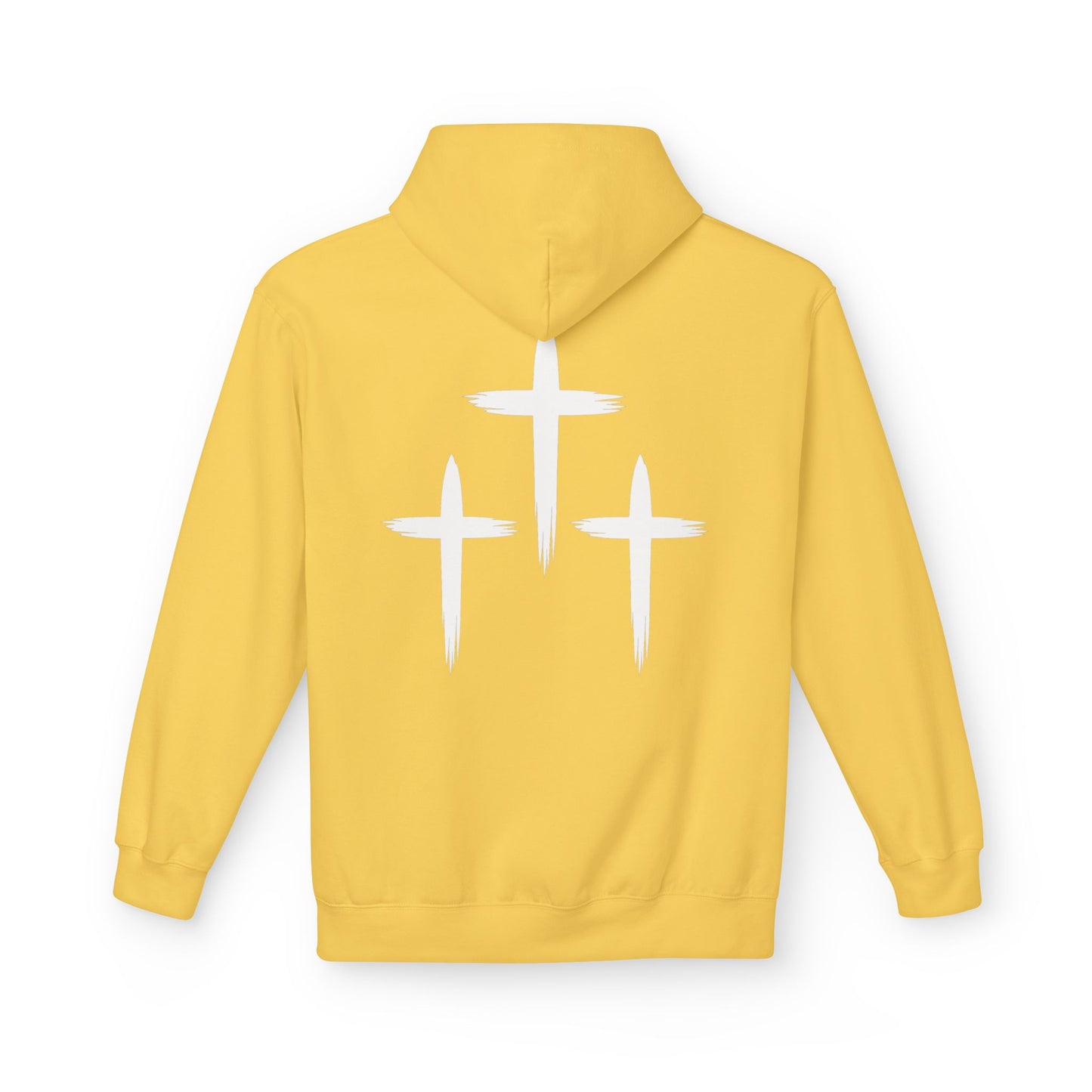 Faith-Inspired Unisex Fleece Hoodie with Cross Design | Cozy Religious Apparel | Perfect for Church, Gifts, Casual Wear