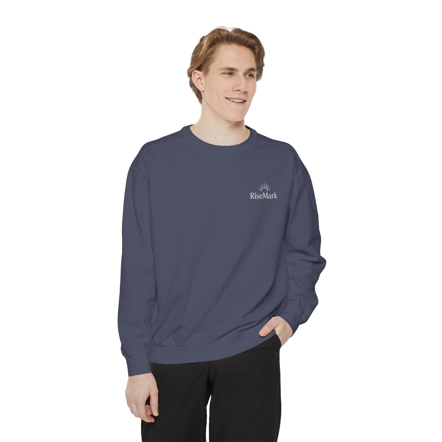 Floral Cross Inspirational Sweatshirt, Unisex Peach Pullover, Religious Gift for Women, Cozy Church Sweatshirt, Psalm 46:5 Apparel