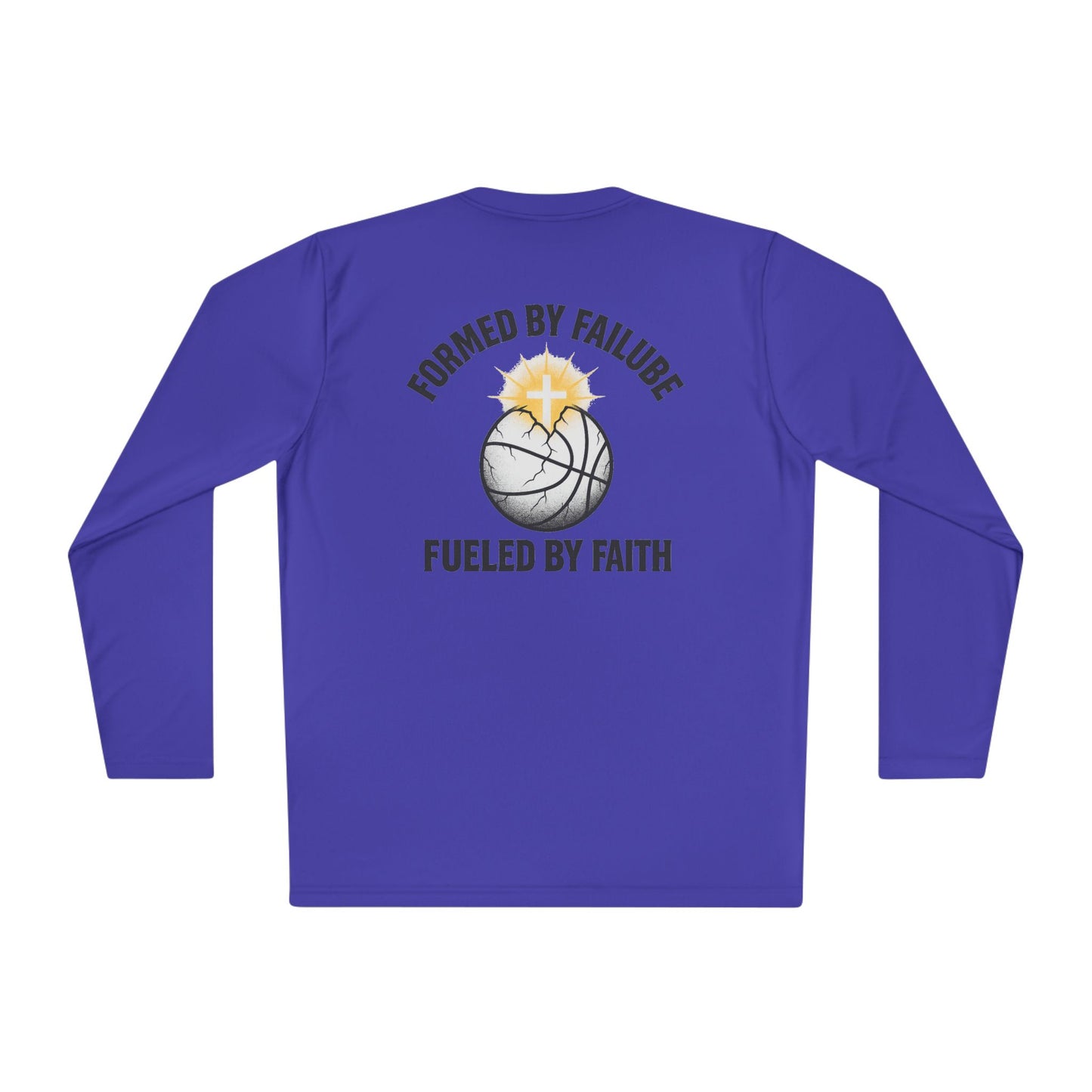Faith-Inspired Long Sleeve Tee, Athletic Shirt, Motivational Apparel, Basketball Fan Gift, Unisex Sportswear