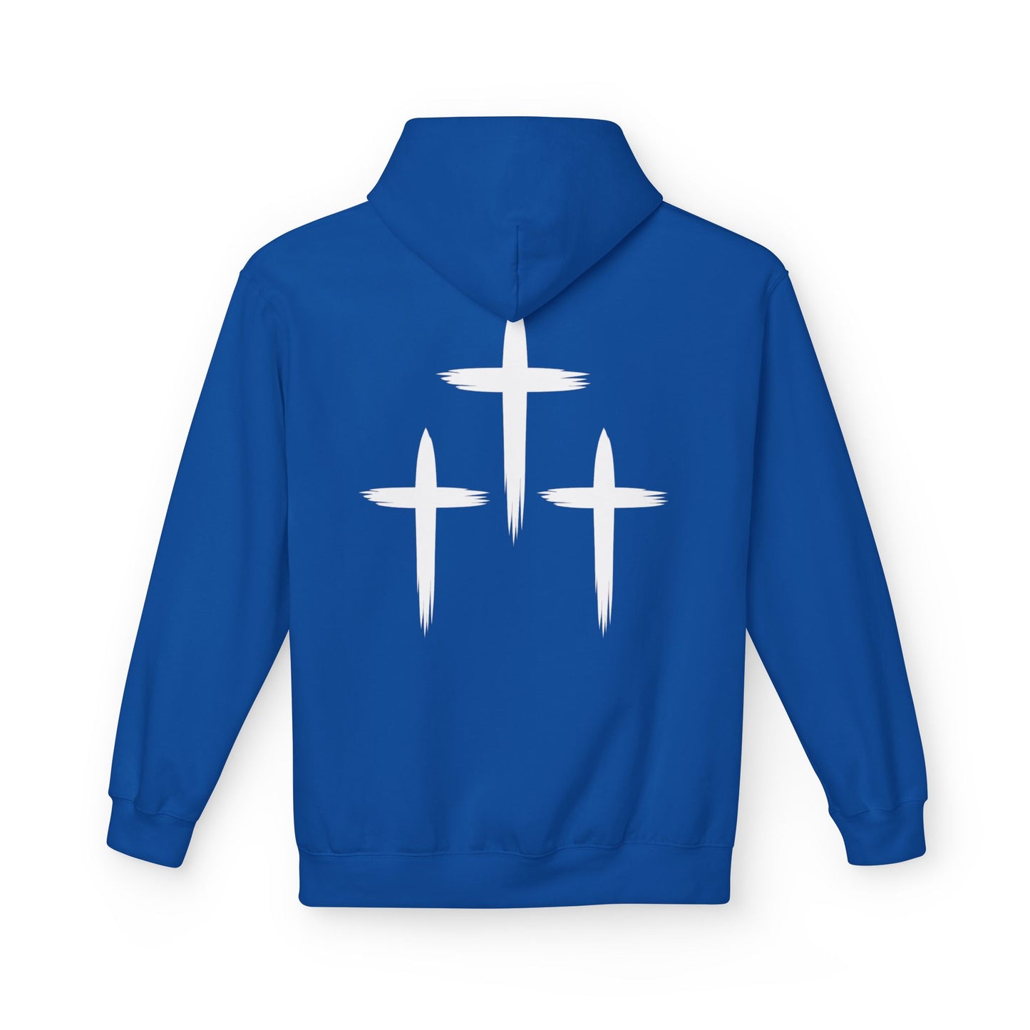 Faith-Inspired Unisex Fleece Hoodie with Cross Design | Cozy Religious Apparel | Perfect for Church, Gifts, Casual Wear
