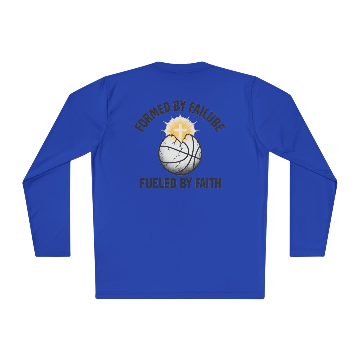 Faith-Inspired Long Sleeve Tee, Athletic Shirt, Motivational Apparel, Basketball Fan Gift, Unisex Sportswear