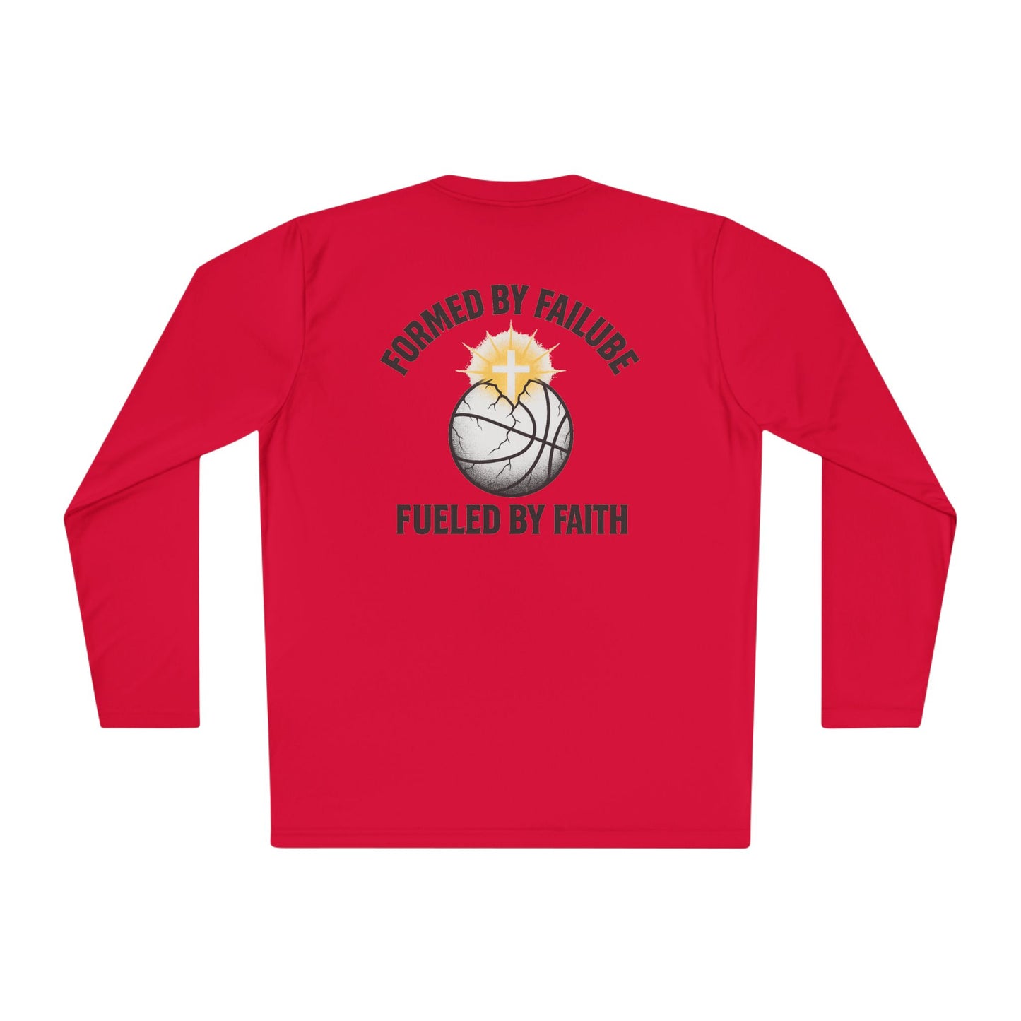 Faith-Inspired Long Sleeve Tee, Athletic Shirt, Motivational Apparel, Basketball Fan Gift, Unisex Sportswear