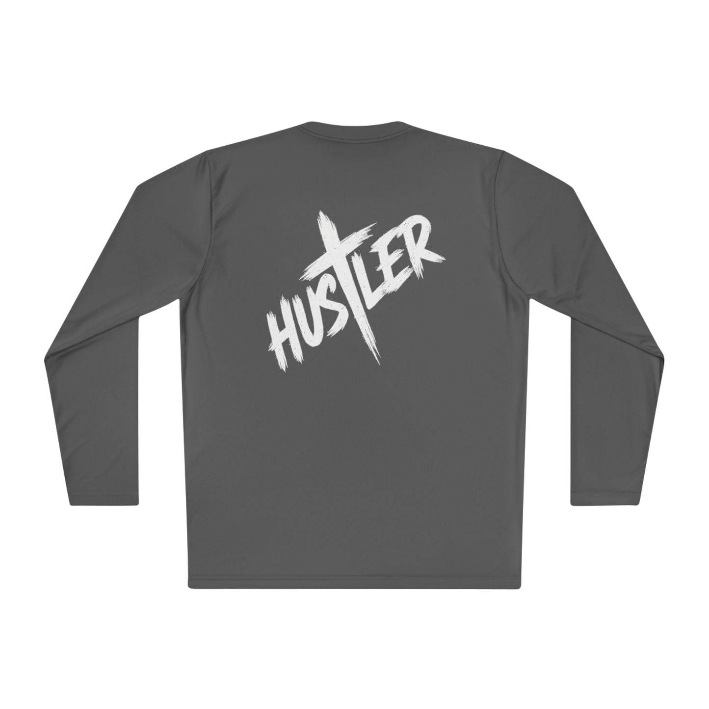 Unisex Long Sleeve Hustler Tee, Motivational Athletic Shirt, gifts for hustlers, casual wear, street style fashion, workout apparel