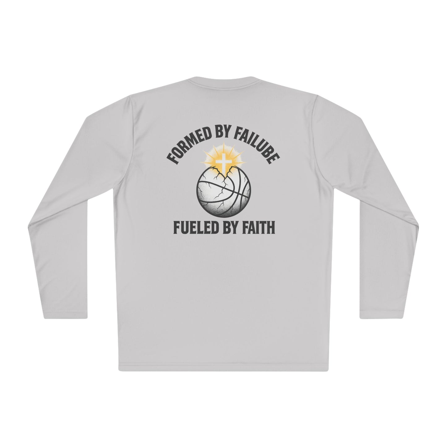 Faith-Inspired Long Sleeve Tee, Athletic Shirt, Motivational Apparel, Basketball Fan Gift, Unisex Sportswear