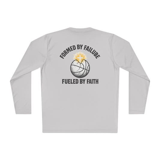 Faith-Inspired Long Sleeve Tee, Athletic Shirt, Motivational Apparel, Basketball Fan Gift, Unisex Sportswear