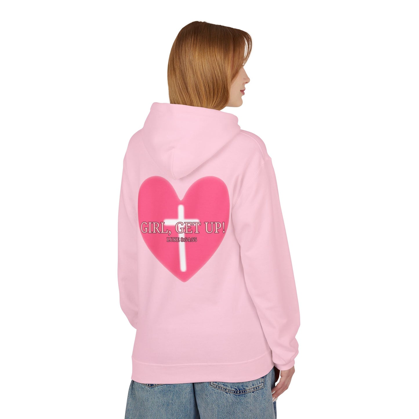 Motivational Fleece Hoodie - Girl, Get Up! Cozy Unisex Sweatshirt for Inspiration, Warmth, Gift for Her, Casual Wear, Everyday Comfort