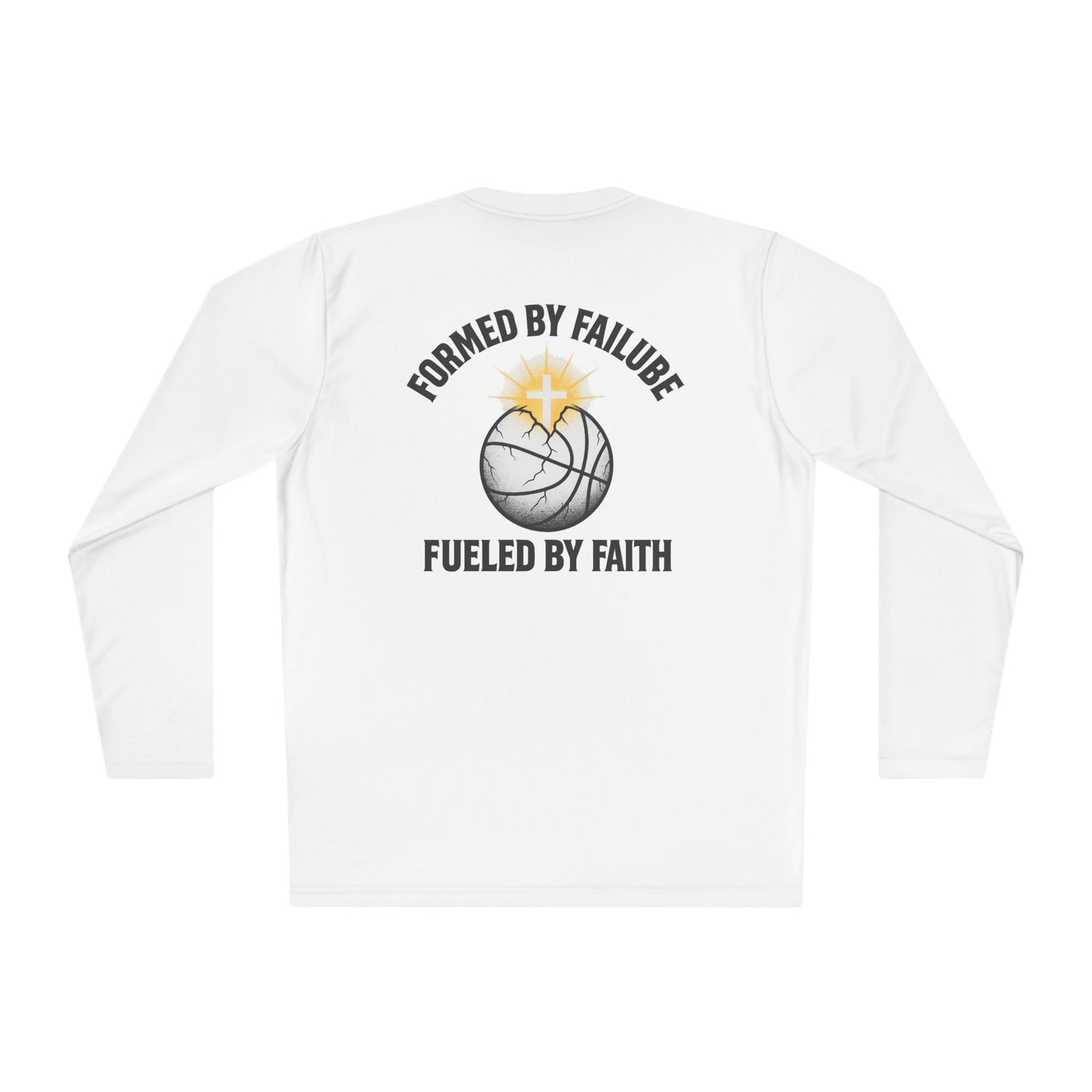 Faith-Inspired Long Sleeve Tee, Athletic Shirt, Motivational Apparel, Basketball Fan Gift, Unisex Sportswear