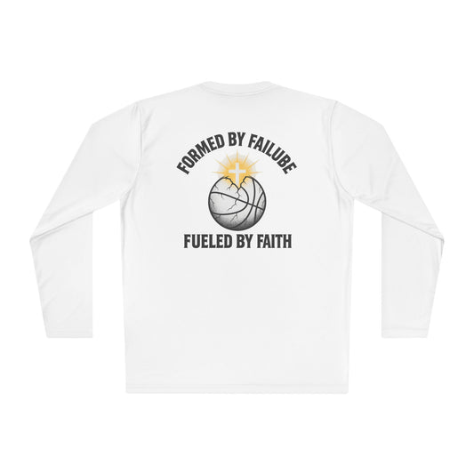 Faith-Inspired Long Sleeve Tee, Athletic Shirt, Motivational Apparel, Basketball Fan Gift, Unisex Sportswear