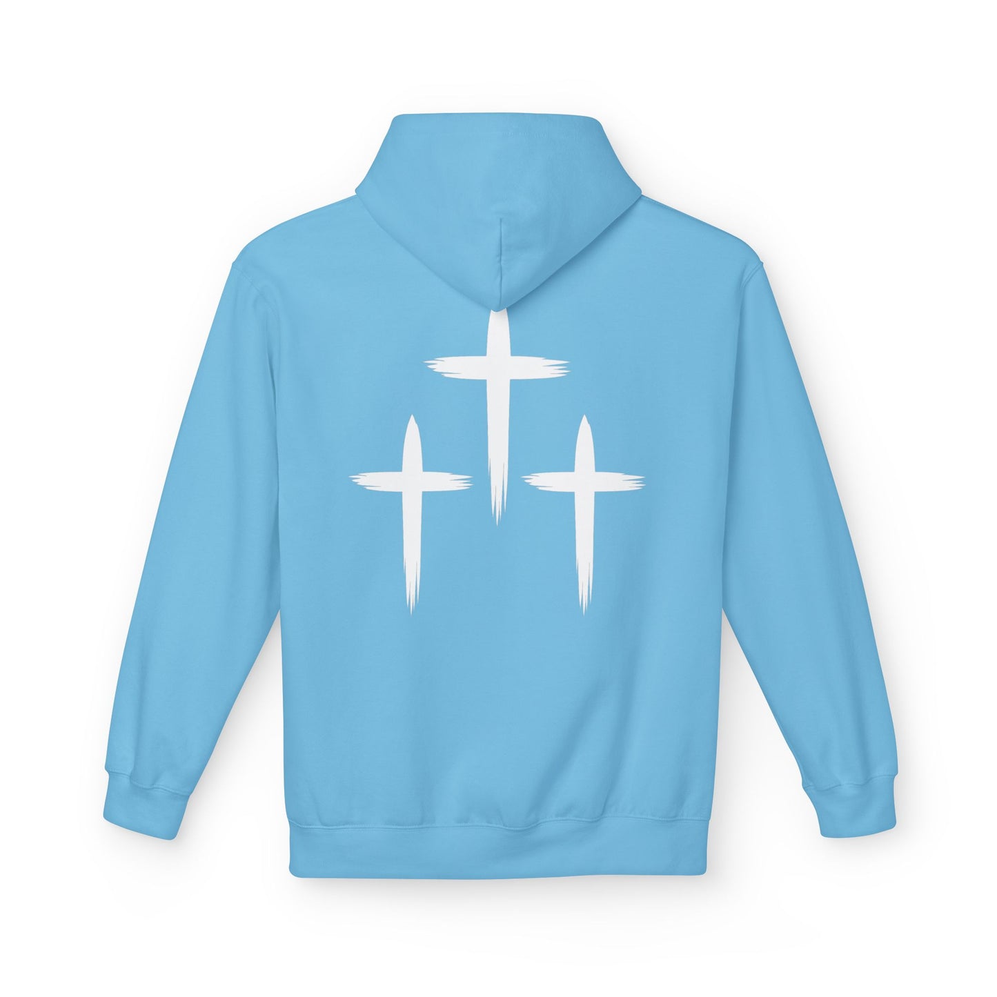 Faith-Inspired Unisex Fleece Hoodie with Cross Design | Cozy Religious Apparel | Perfect for Church, Gifts, Casual Wear