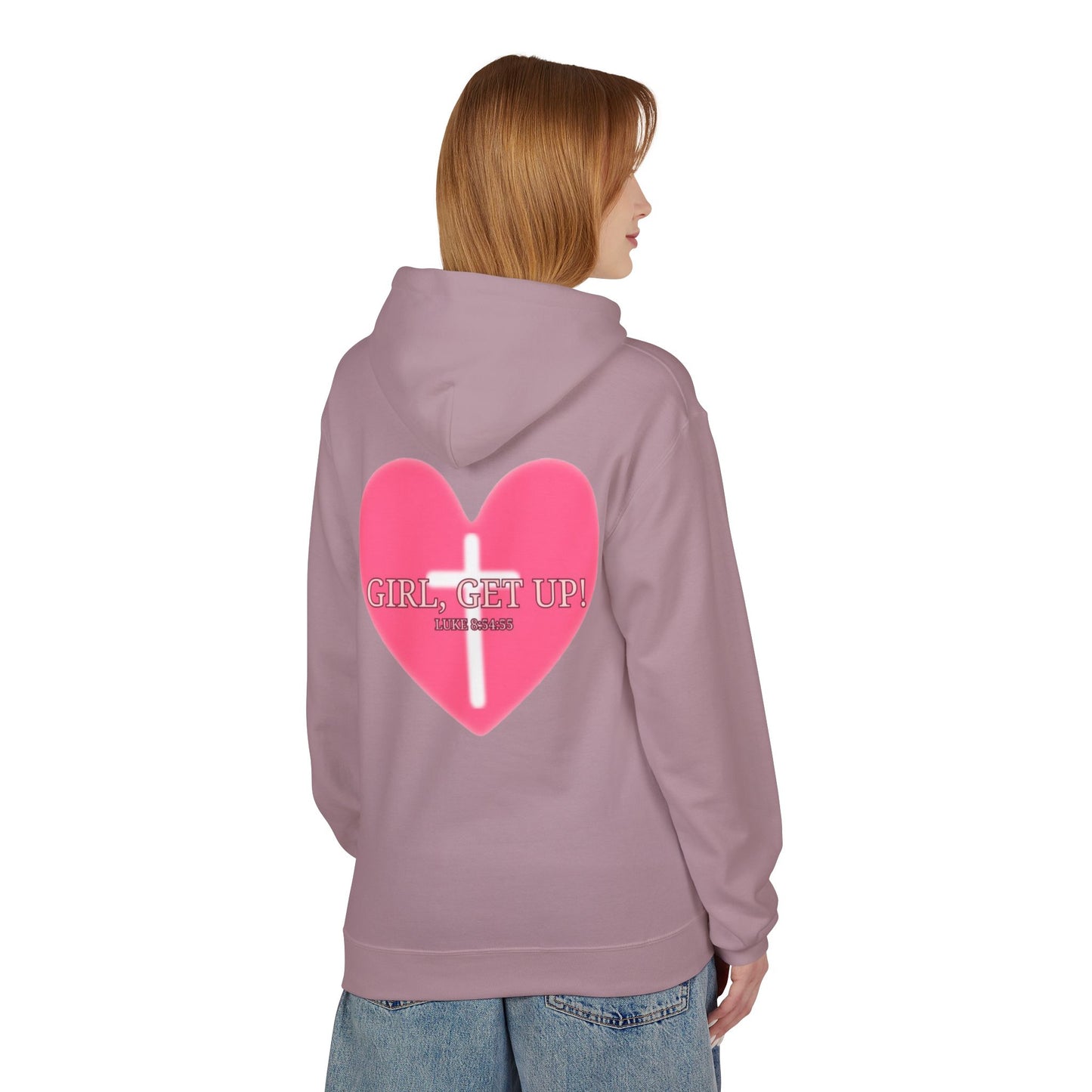 Motivational Fleece Hoodie - Girl, Get Up! Cozy Unisex Sweatshirt for Inspiration, Warmth, Gift for Her, Casual Wear, Everyday Comfort