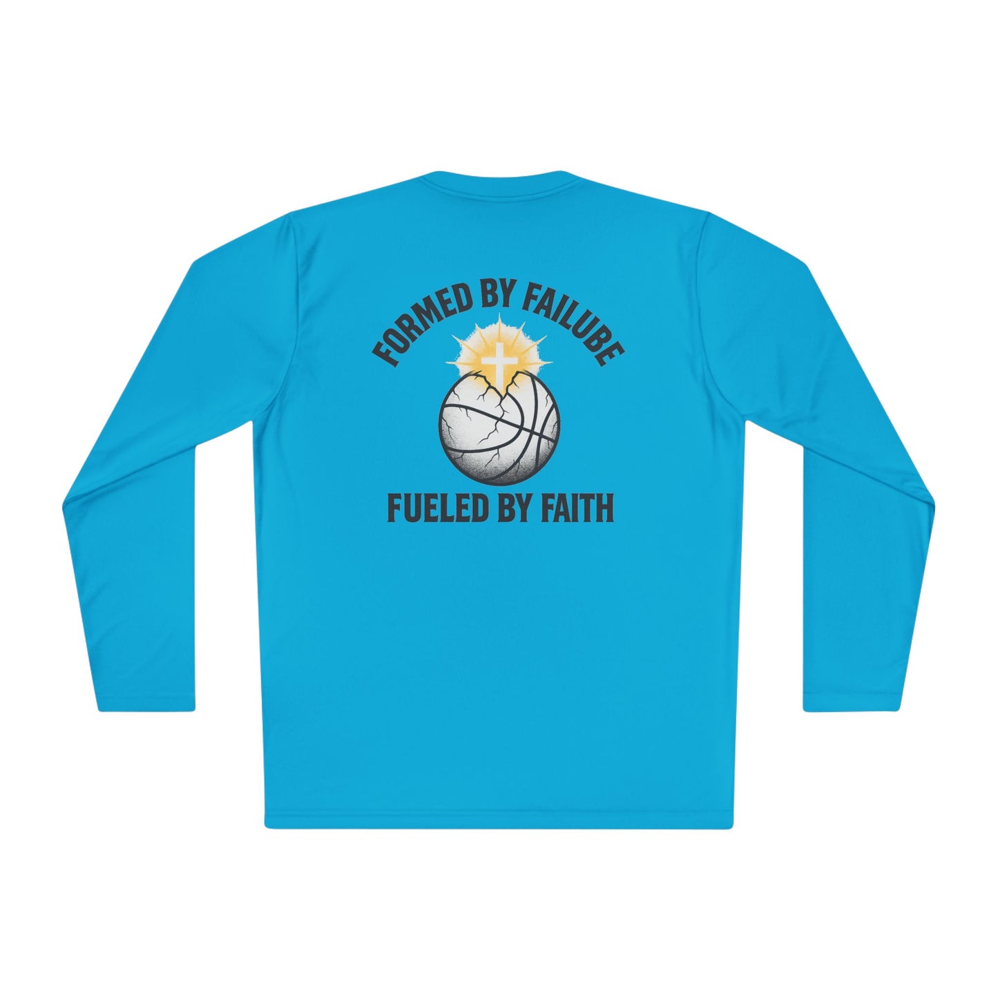 Faith-Inspired Long Sleeve Tee, Athletic Shirt, Motivational Apparel, Basketball Fan Gift, Unisex Sportswear