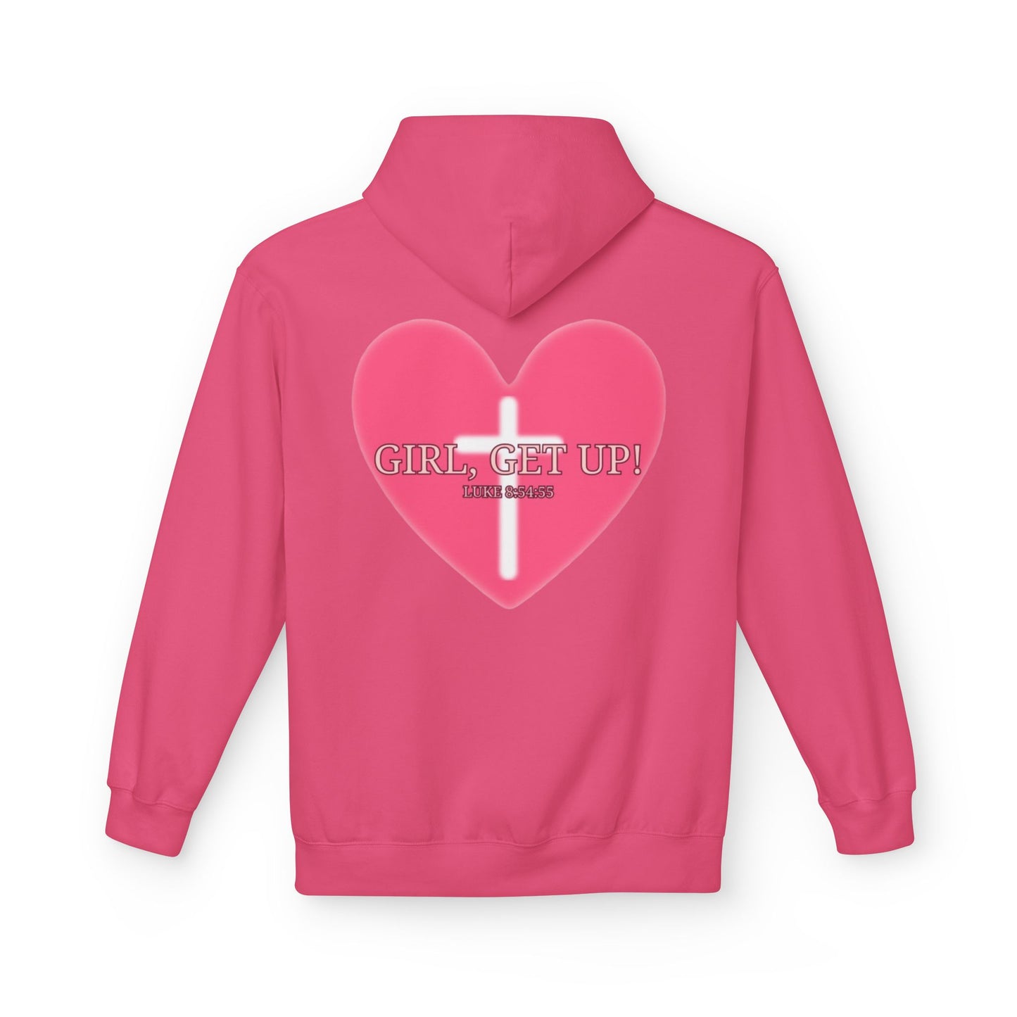 Motivational Fleece Hoodie - Girl, Get Up! Cozy Unisex Sweatshirt for Inspiration, Warmth, Gift for Her, Casual Wear, Everyday Comfort