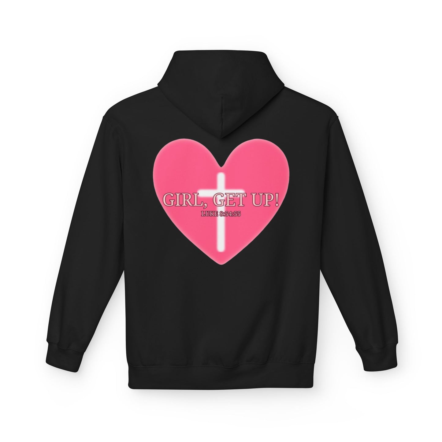 Motivational Fleece Hoodie - Girl, Get Up! Cozy Unisex Sweatshirt for Inspiration, Warmth, Gift for Her, Casual Wear, Everyday Comfort