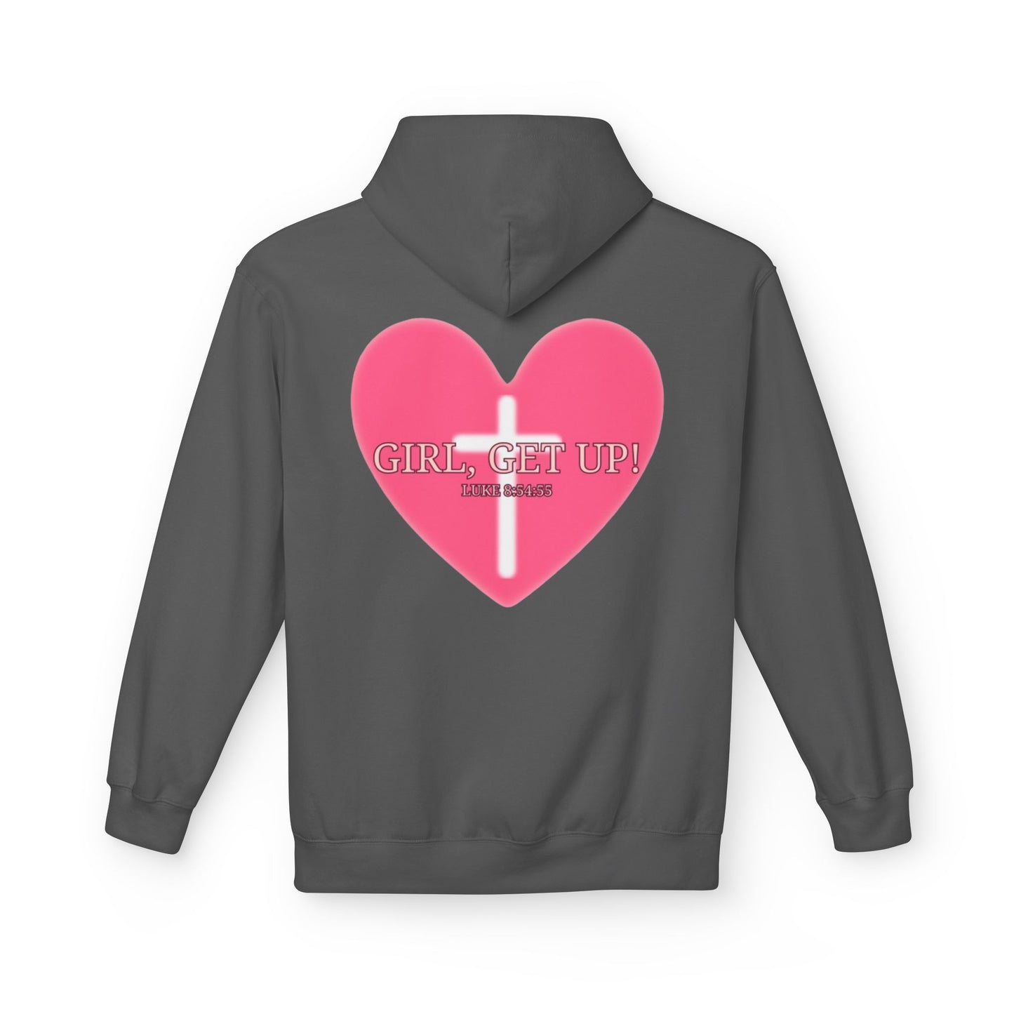 Motivational Fleece Hoodie - Girl, Get Up! Cozy Unisex Sweatshirt for Inspiration, Warmth, Gift for Her, Casual Wear, Everyday Comfort