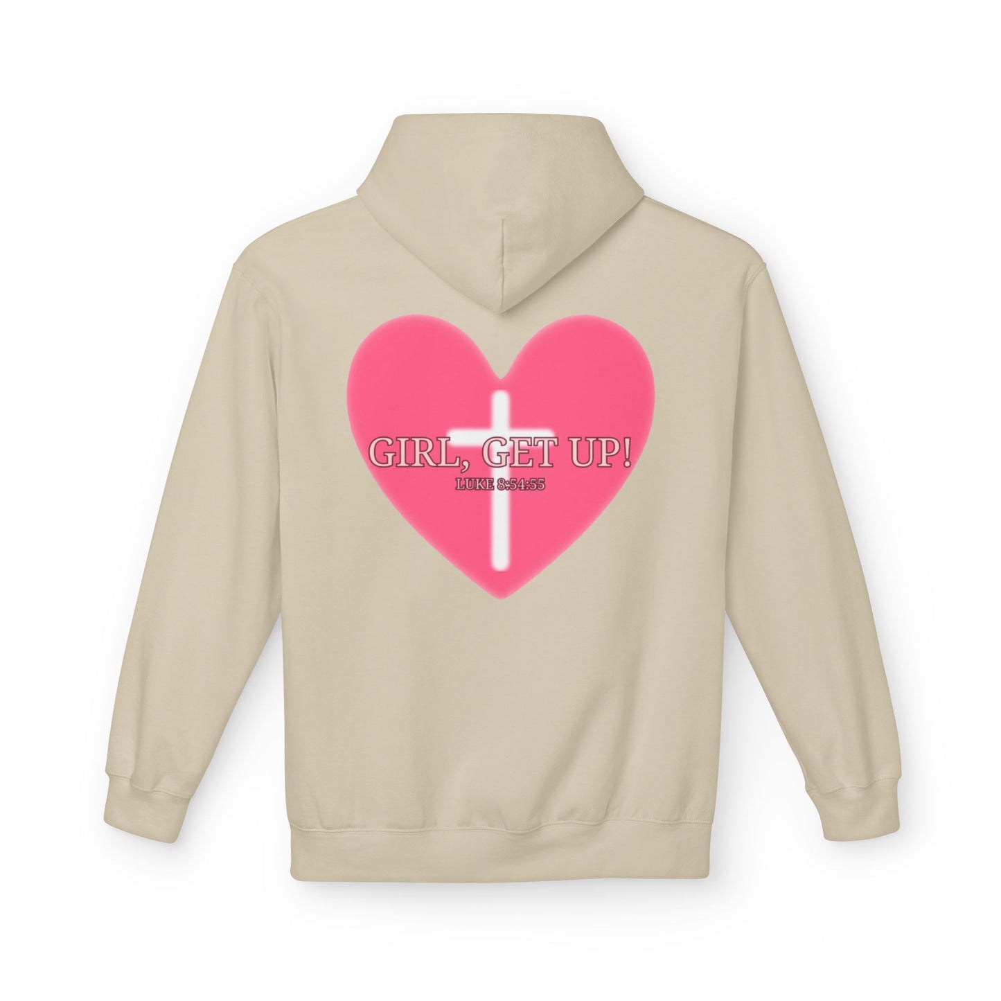 Motivational Fleece Hoodie - Girl, Get Up! Cozy Unisex Sweatshirt for Inspiration, Warmth, Gift for Her, Casual Wear, Everyday Comfort