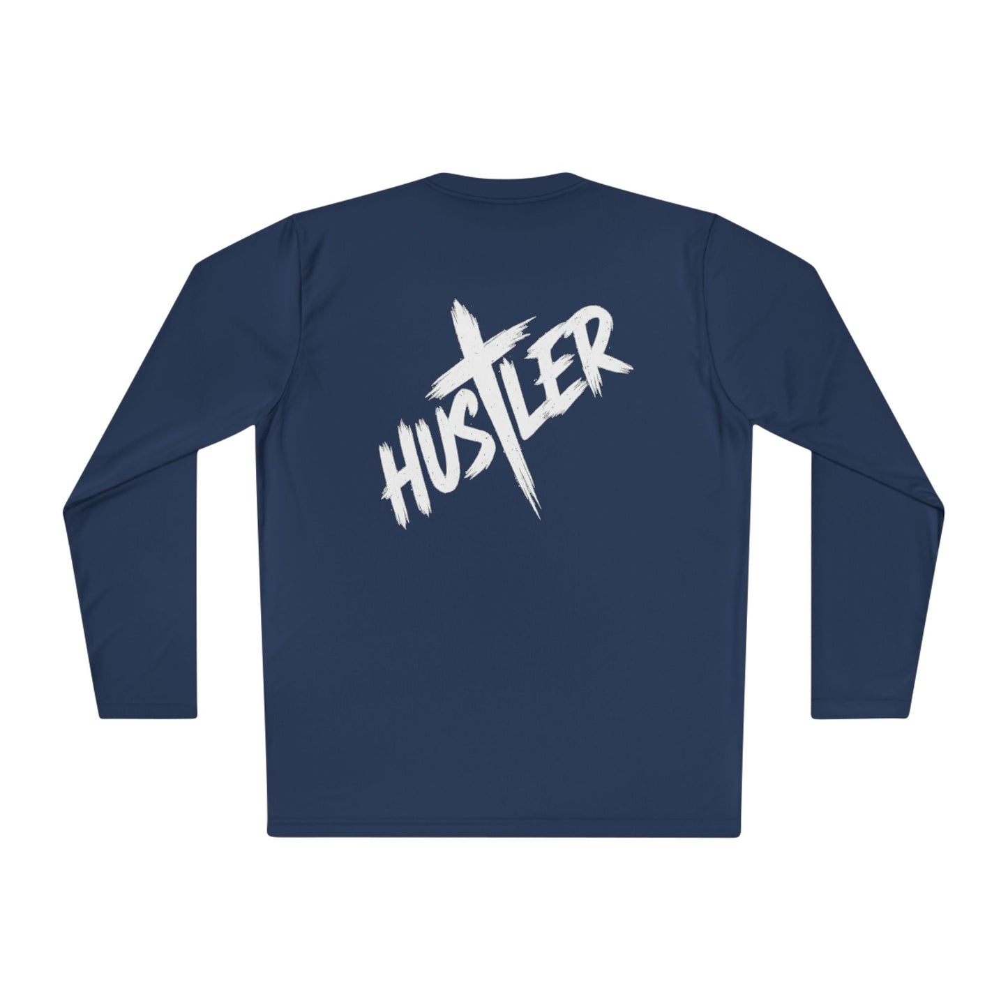Unisex Long Sleeve Hustler Tee, Motivational Athletic Shirt, gifts for hustlers, casual wear, street style fashion, workout apparel