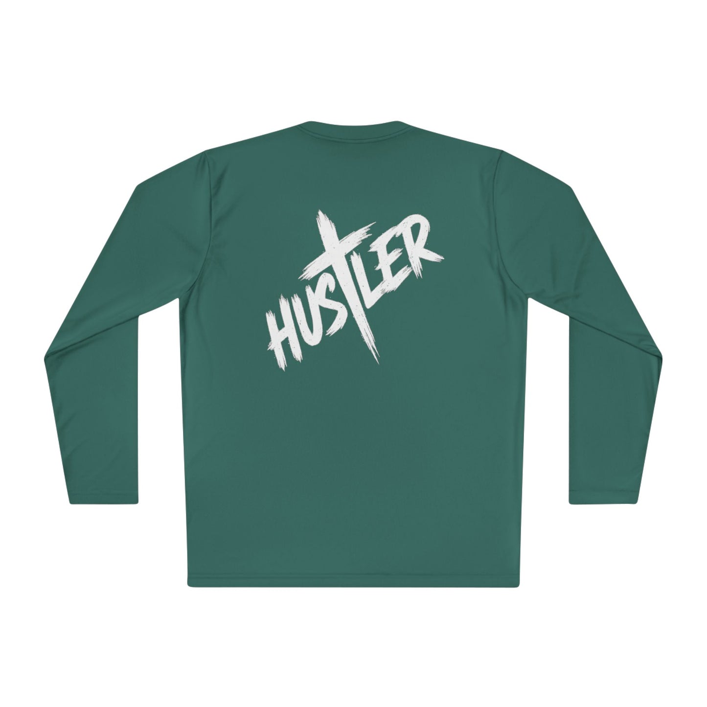 Unisex Long Sleeve Hustler Tee, Motivational Athletic Shirt, gifts for hustlers, casual wear, street style fashion, workout apparel