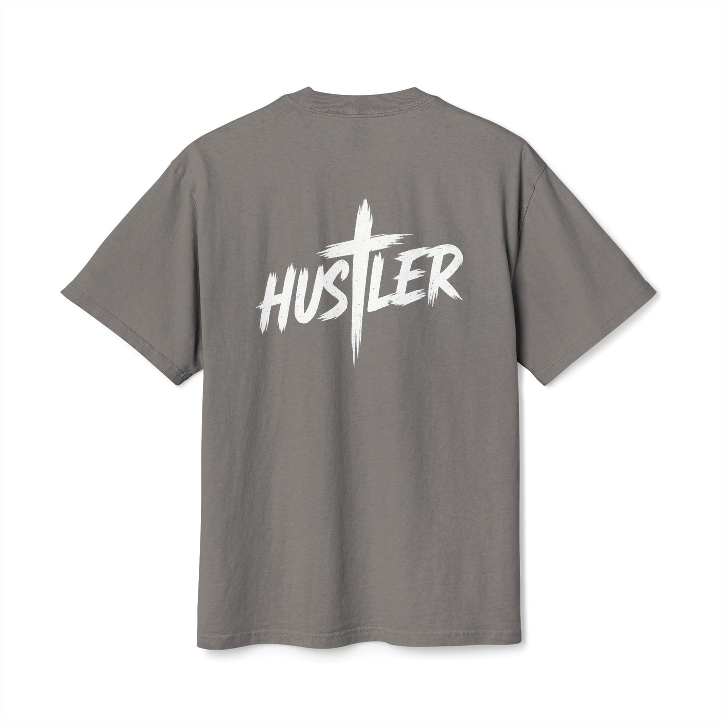 Unisex Heavy Faded Tee with 'HUSTLER' Design, Vintage T-Shirt, Relaxed Style Shirt, Casual Streetwear, Gift for Hustlers