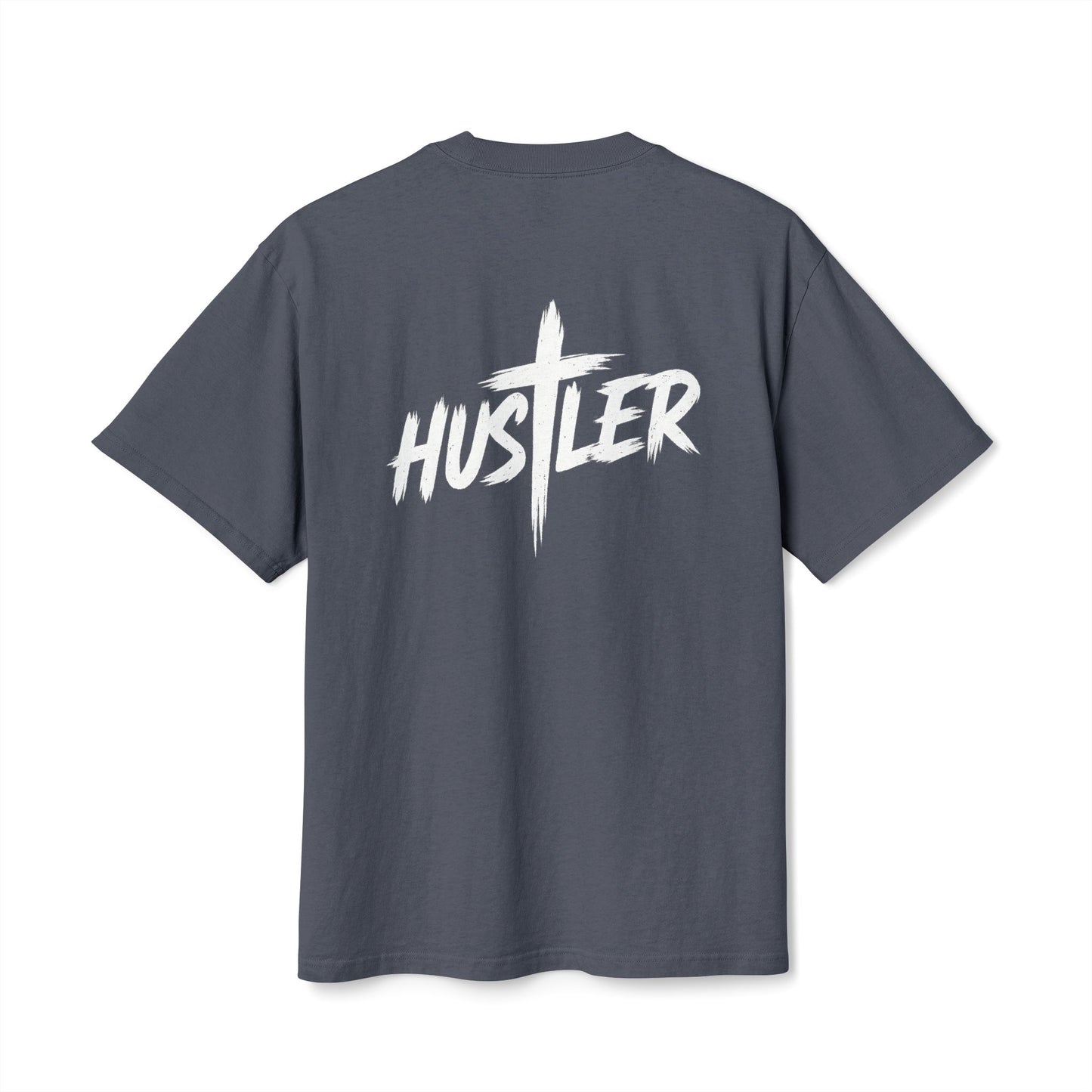 Unisex Heavy Faded Tee with 'HUSTLER' Design, Vintage T-Shirt, Relaxed Style Shirt, Casual Streetwear, Gift for Hustlers
