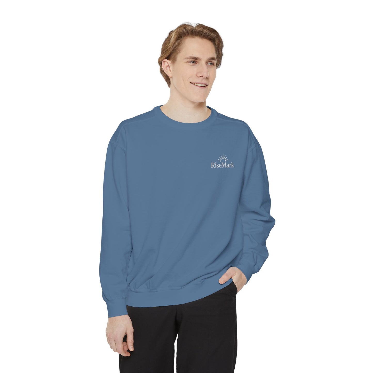 Floral Cross Inspirational Sweatshirt, Unisex Peach Pullover, Religious Gift for Women, Cozy Church Sweatshirt, Psalm 46:5 Apparel