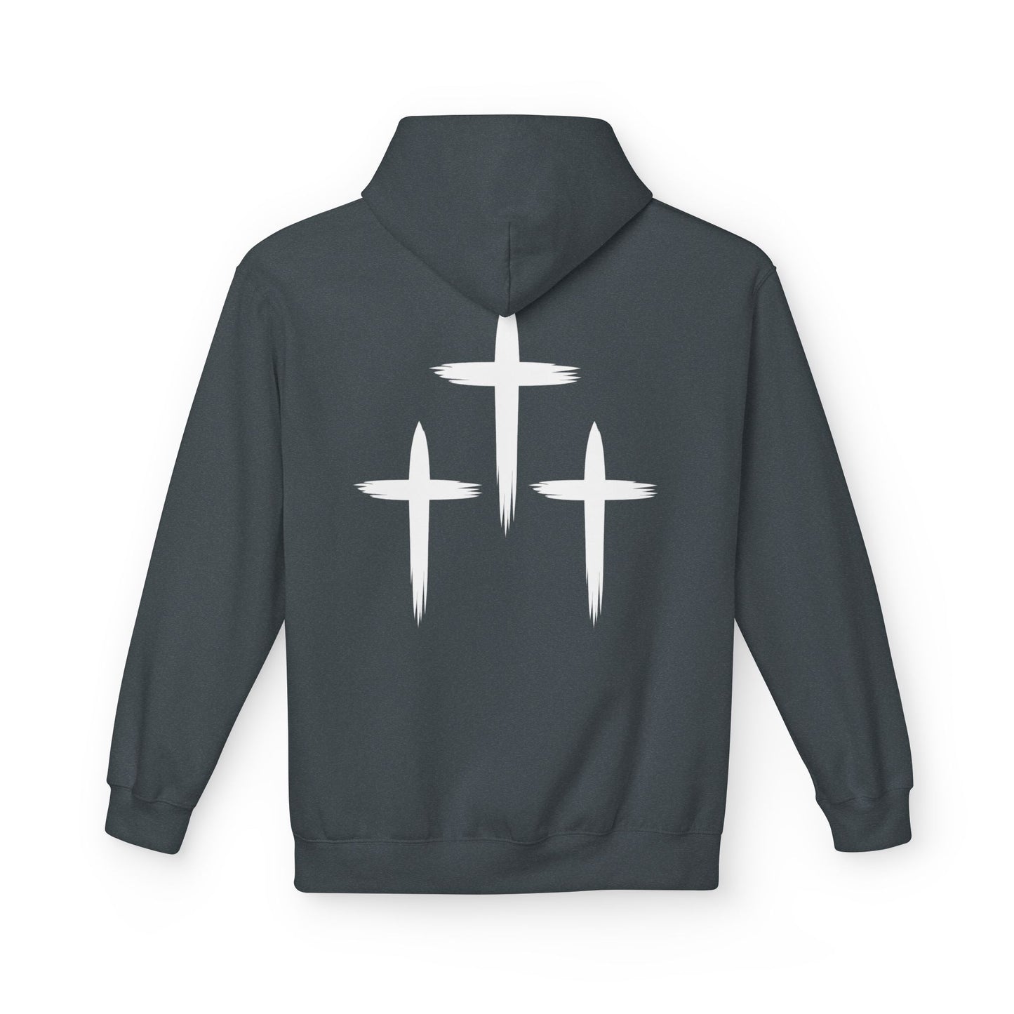 Faith-Inspired Unisex Fleece Hoodie with Cross Design | Cozy Religious Apparel | Perfect for Church, Gifts, Casual Wear