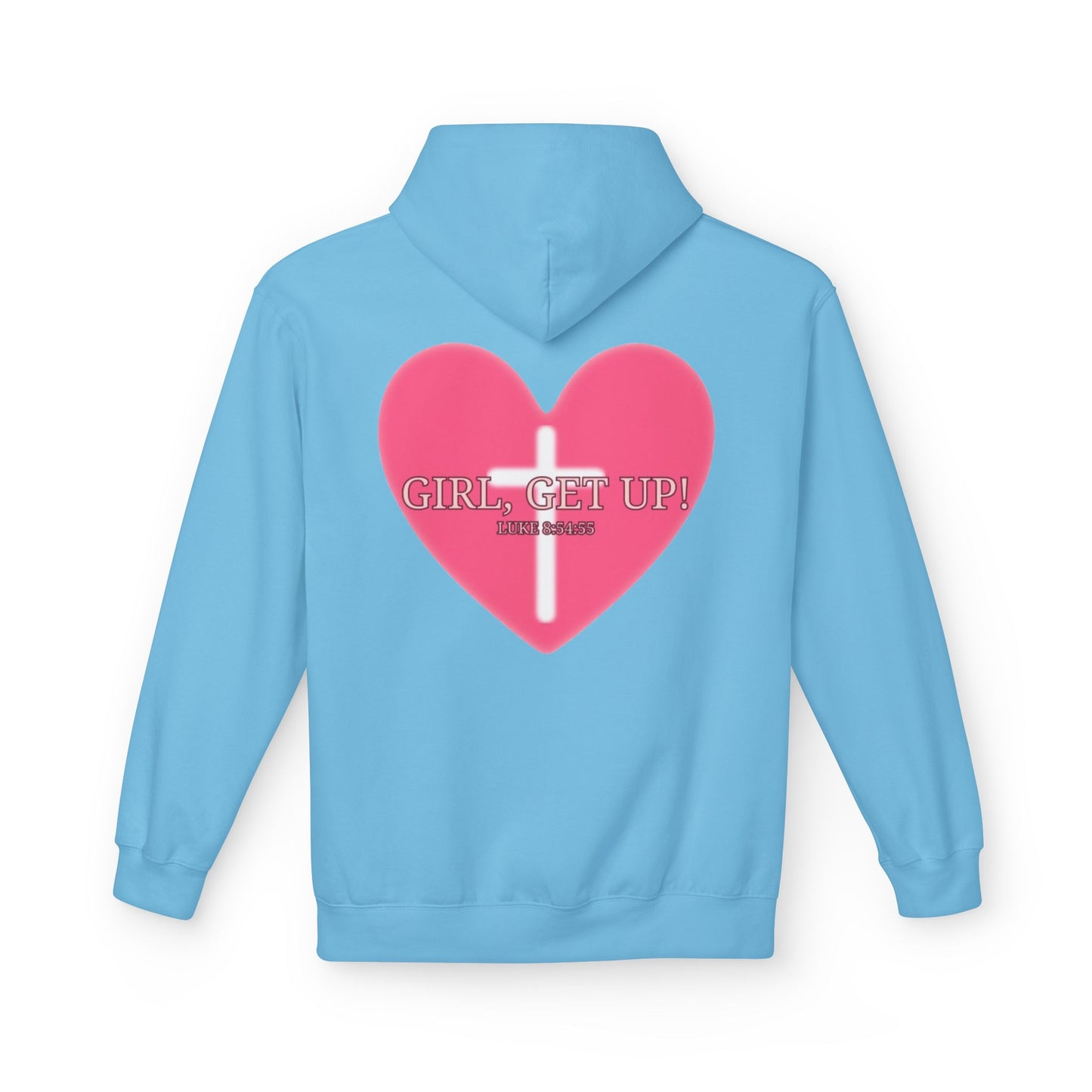 Motivational Fleece Hoodie - Girl, Get Up! Cozy Unisex Sweatshirt for Inspiration, Warmth, Gift for Her, Casual Wear, Everyday Comfort