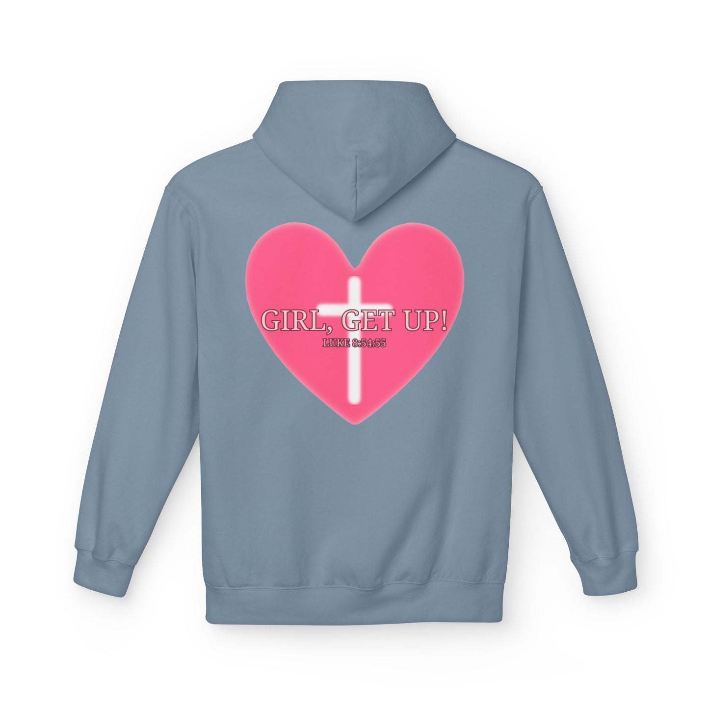 Motivational Fleece Hoodie - Girl, Get Up! Cozy Unisex Sweatshirt for Inspiration, Warmth, Gift for Her, Casual Wear, Everyday Comfort