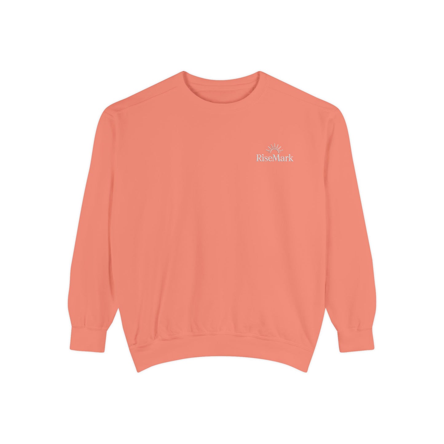 Floral Cross Inspirational Sweatshirt, Unisex Peach Pullover, Religious Gift for Women, Cozy Church Sweatshirt, Psalm 46:5 Apparel