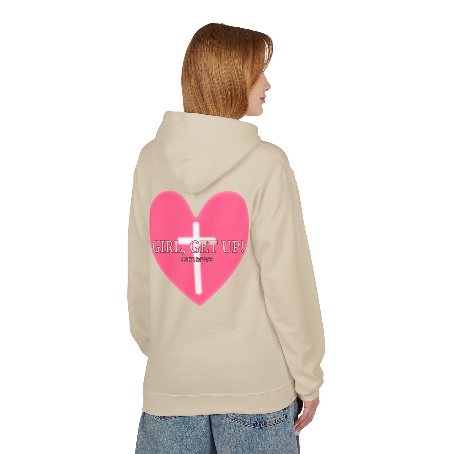Motivational Fleece Hoodie - Girl, Get Up! Cozy Unisex Sweatshirt for Inspiration, Warmth, Gift for Her, Casual Wear, Everyday Comfort