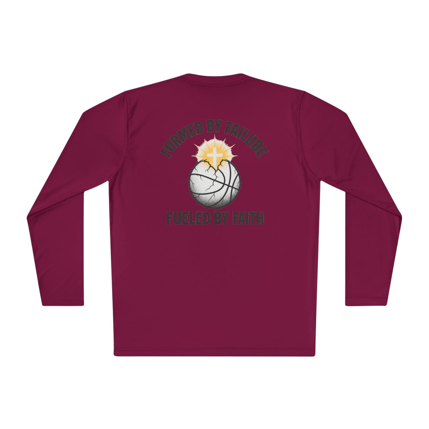 Faith-Inspired Long Sleeve Tee, Athletic Shirt, Motivational Apparel, Basketball Fan Gift, Unisex Sportswear