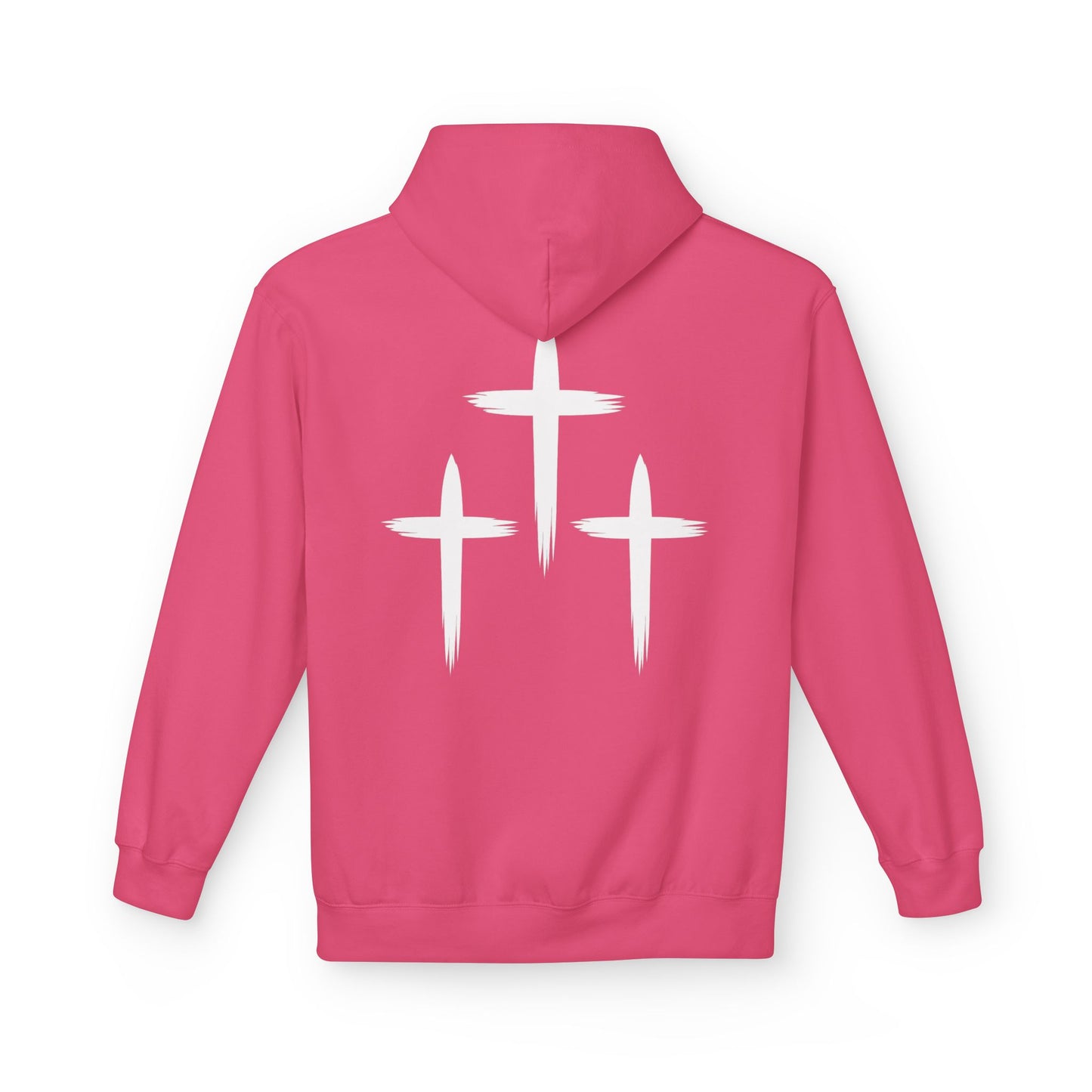 Faith-Inspired Unisex Fleece Hoodie with Cross Design | Cozy Religious Apparel | Perfect for Church, Gifts, Casual Wear