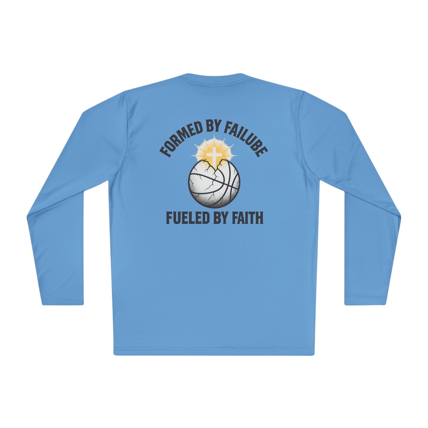 Faith-Inspired Long Sleeve Tee, Athletic Shirt, Motivational Apparel, Basketball Fan Gift, Unisex Sportswear