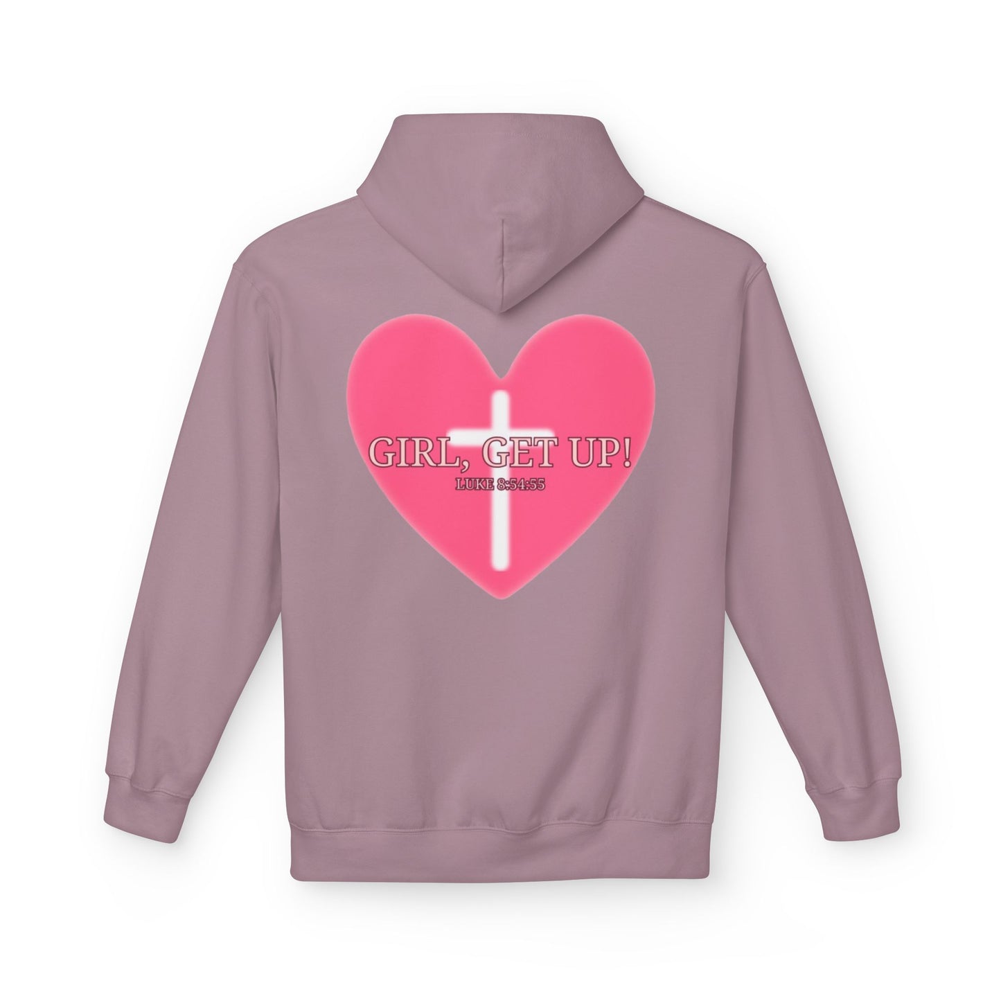 Motivational Fleece Hoodie - Girl, Get Up! Cozy Unisex Sweatshirt for Inspiration, Warmth, Gift for Her, Casual Wear, Everyday Comfort