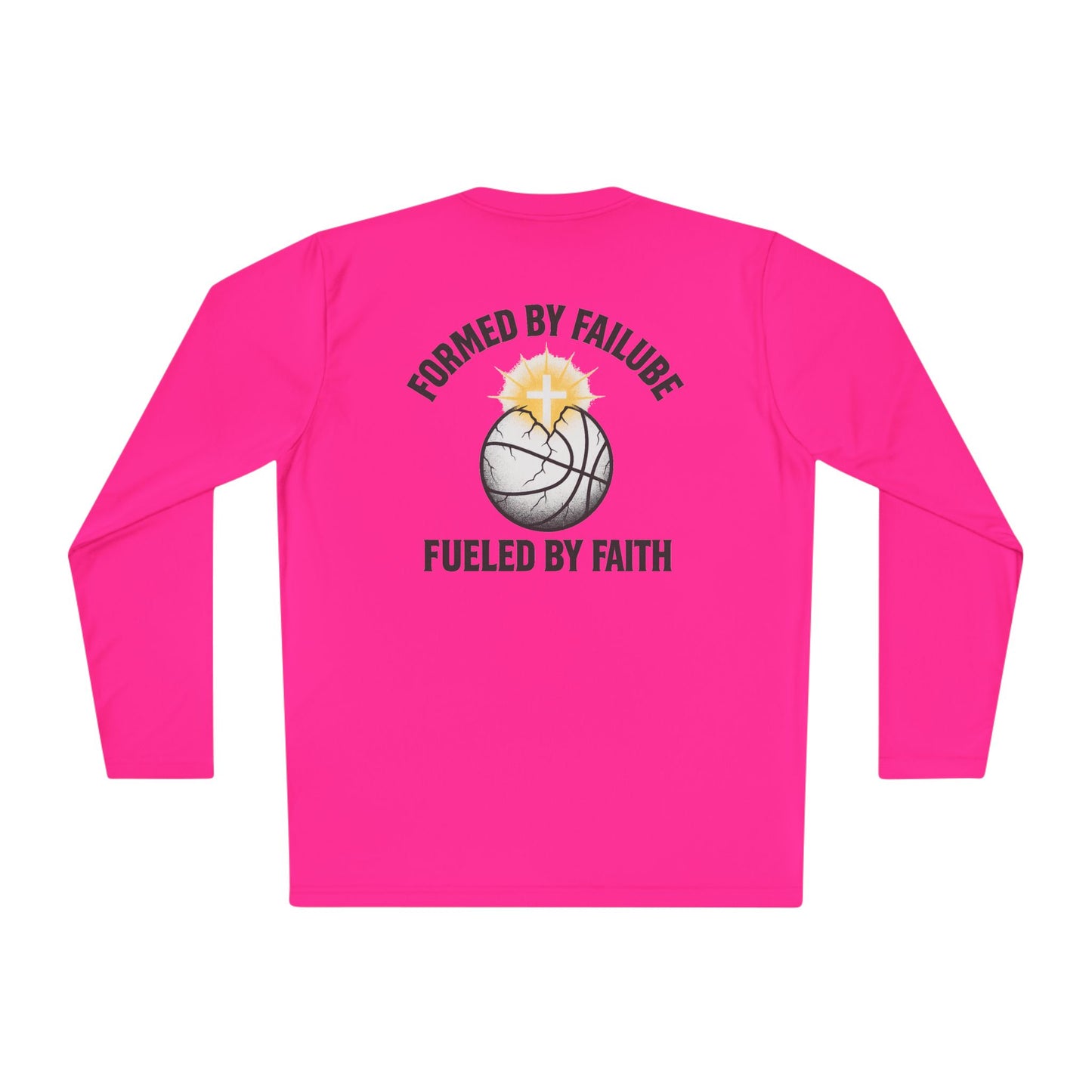 Faith-Inspired Long Sleeve Tee, Athletic Shirt, Motivational Apparel, Basketball Fan Gift, Unisex Sportswear