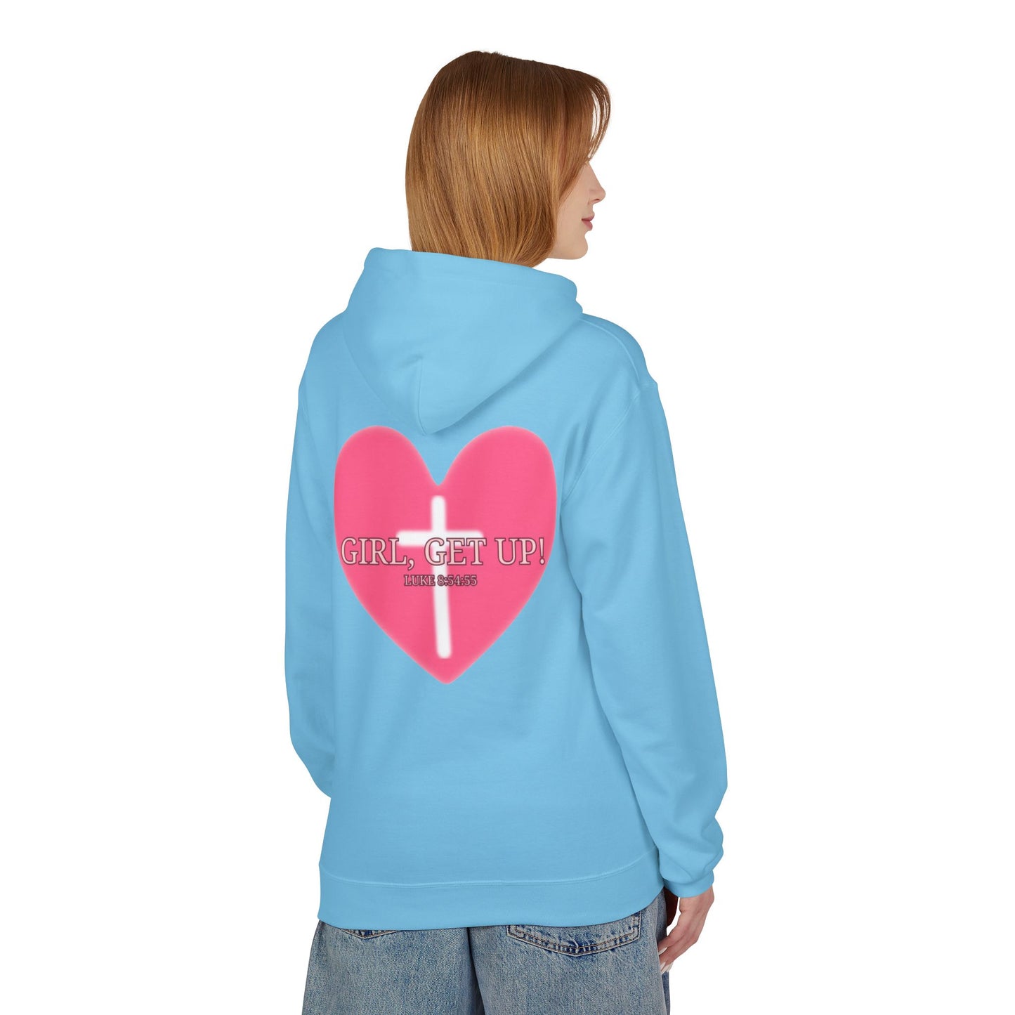 Motivational Fleece Hoodie - Girl, Get Up! Cozy Unisex Sweatshirt for Inspiration, Warmth, Gift for Her, Casual Wear, Everyday Comfort