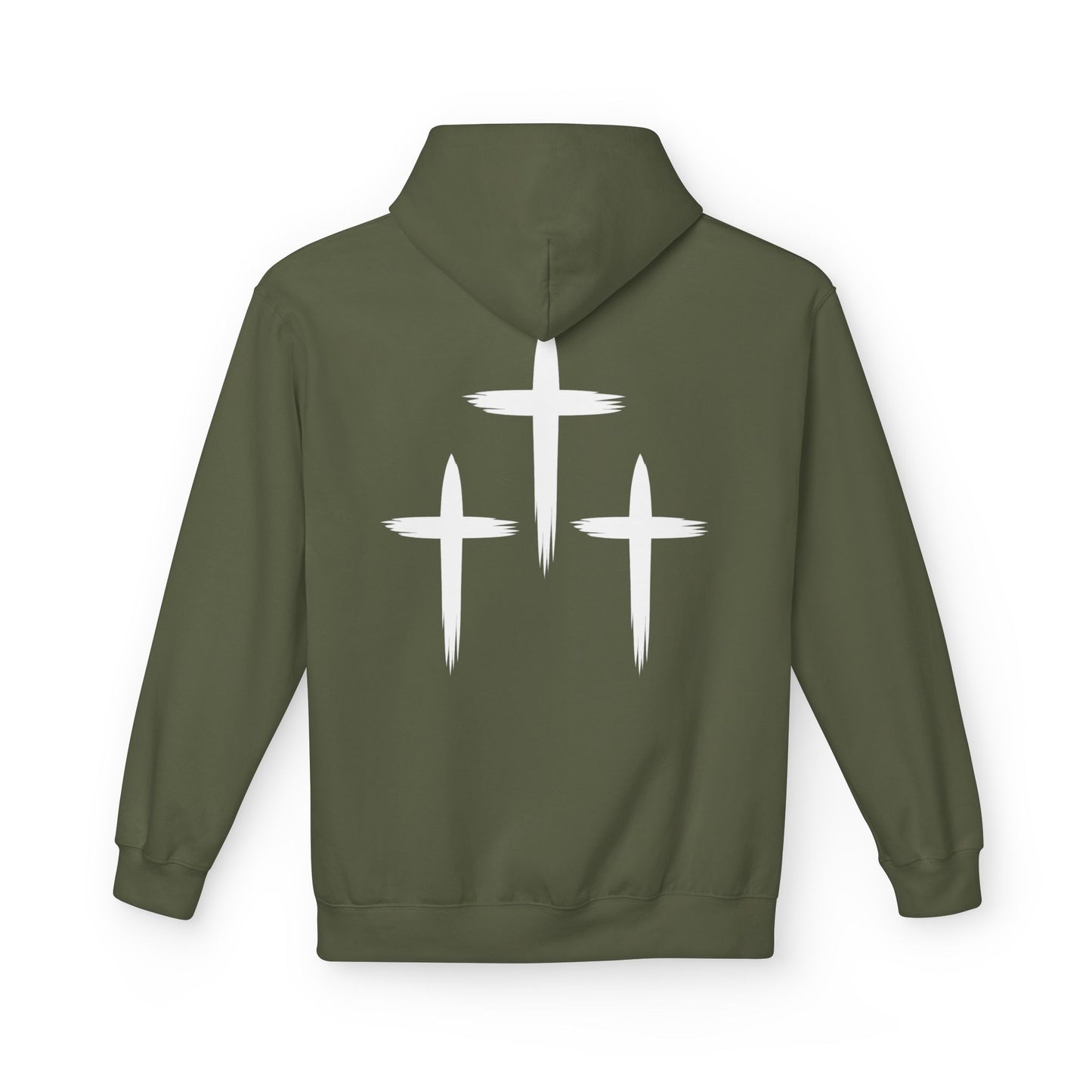Faith-Inspired Unisex Fleece Hoodie with Cross Design | Cozy Religious Apparel | Perfect for Church, Gifts, Casual Wear
