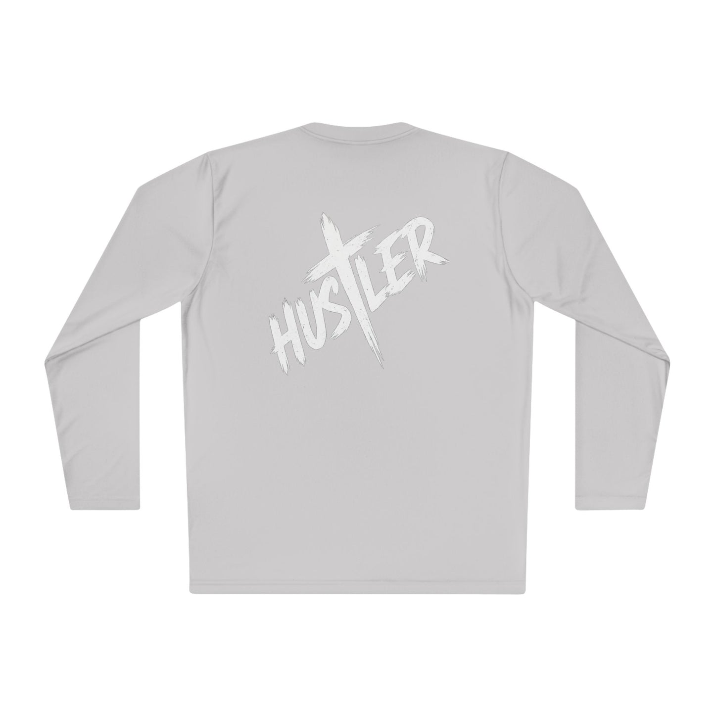 Unisex Long Sleeve Hustler Tee, Motivational Athletic Shirt, gifts for hustlers, casual wear, street style fashion, workout apparel
